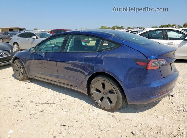 5YJ3E1EB5NF263690 2022 TESLA MODEL Синий Задняя левая четверть