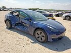 2022 Tesla Model 3 Синий vin: 5YJ3E1EB5NF263690