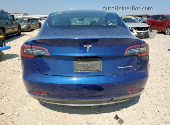 5YJ3E1EB5NF263690 2022 TESLA MODEL Синий Вид сзади