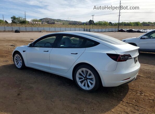 5YJ3E1EB5NF264354 2022 TESLA MODEL Белый Задняя левая четверть