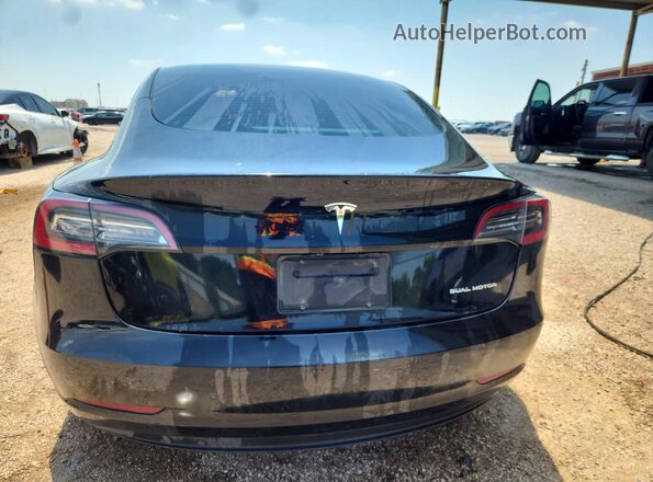5YJ3E1EB5NF289593 2022 TESLA MODEL Black Widok z tyłu