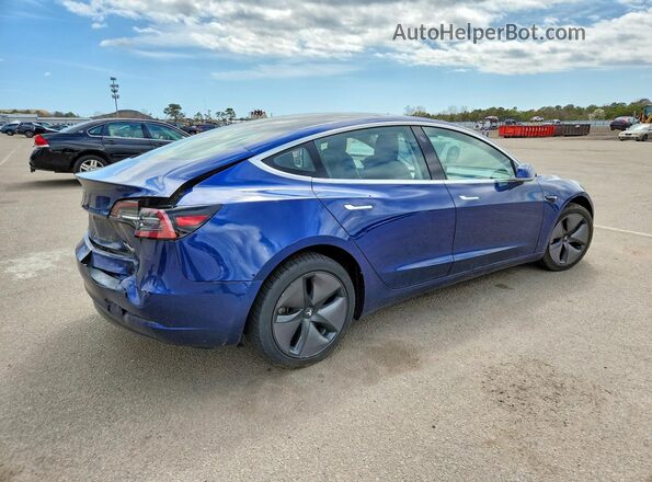 5YJ3E1EB6JF064447 2018 TESLA MODEL Синий Задняя правая четверть