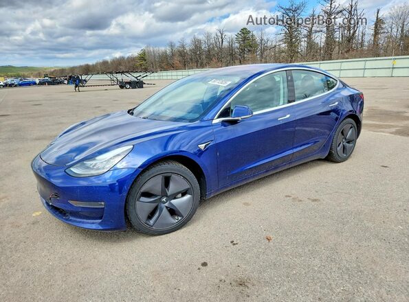 5YJ3E1EB6JF064447 2018 TESLA MODEL Синий Передняя левая четверть