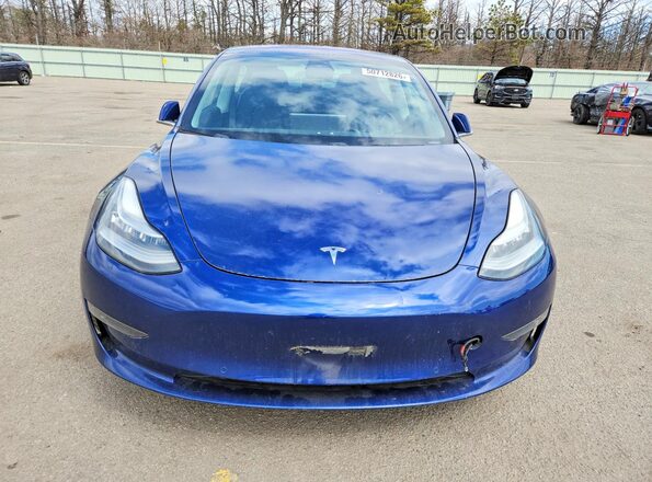 5YJ3E1EB6JF064447 2018 TESLA MODEL Синий Вид спереди