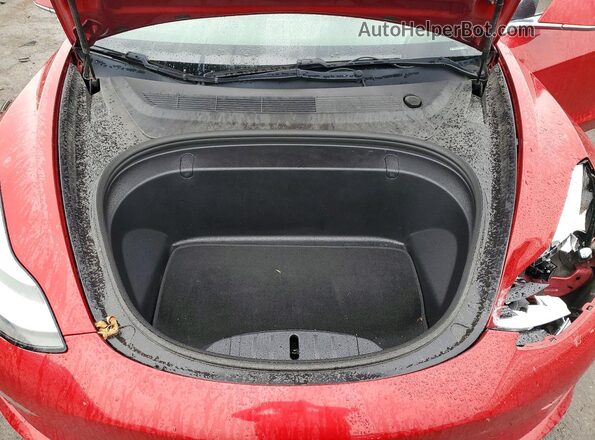 5YJ3E1EB6JF111475 2018 TESLA MODEL Красный Вид задней части салона