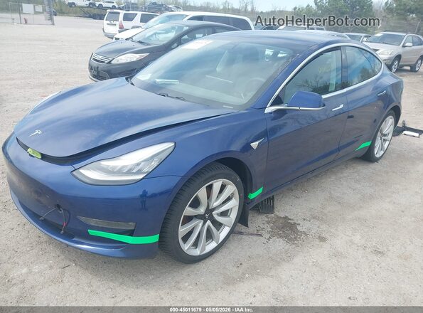 5YJ3E1EB6KF413396 2019 TESLA MODEL 3 Синий Передняя левая четверть