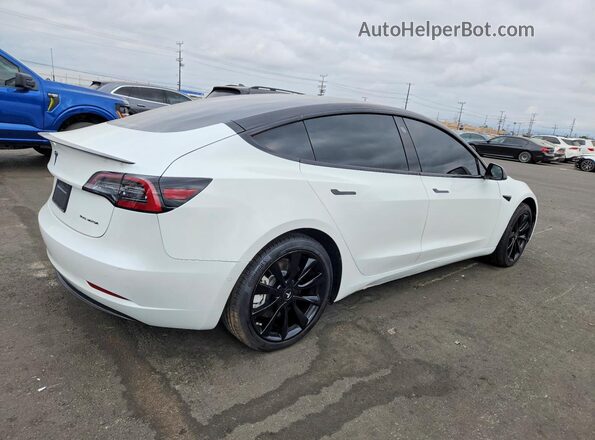 5YJ3E1EB6KF421904 2019 TESLA MODEL Белый Задняя правая четверть