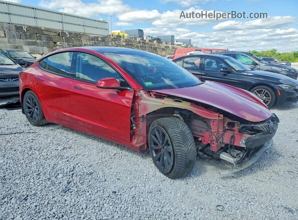 5YJ3E1EB6MF906790 2021 TESLA MODEL Red Przód prawy