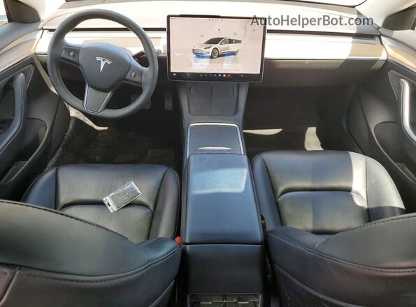 5YJ3E1EB6NF199899 2022 TESLA MODEL Белый Вид панели приборов