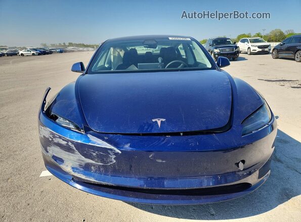 5YJ3E1EB6RF718522 2024 TESLA MODEL Blue წინა ხედი