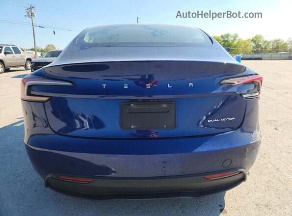 5YJ3E1EB6RF718522 2024 TESLA MODEL Blue უკანა ხედი