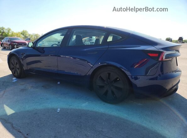 5YJ3E1EB6RF718522 2024 TESLA MODEL Blue უკანა მარცხენა