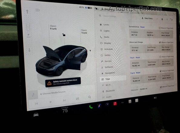5YJ3E1EB6SF902168 2025 TESLA MODEL Угольный Вид щитка приборов