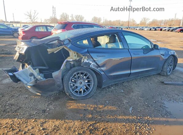 5YJ3E1EB6SF989697 2025 TESLA MODEL Gray Задня права чверть