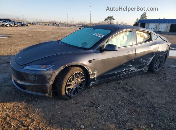 5YJ3E1EB6SF989697 2025 TESLA MODEL Gray Передня ліва чверть