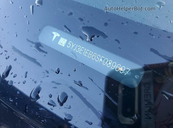 5YJ3E1EB6SF989697 2025 TESLA MODEL Gray Вид підкапотного простору