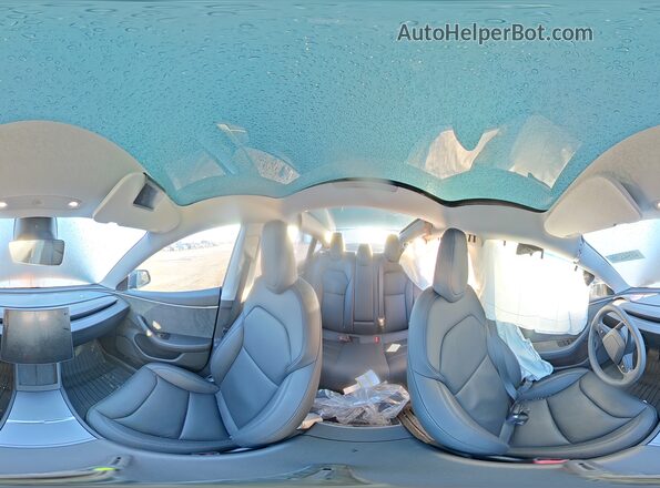5YJ3E1EB6SF989697 2025 TESLA MODEL Gray Вид наклейки з VIN-кодом