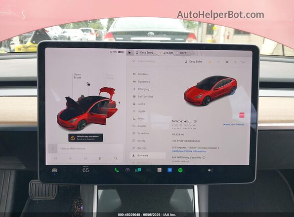 5YJ3E1EB7JF085002 2018 TESLA MODEL 3 Красный 