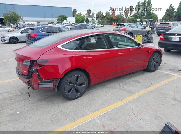 5YJ3E1EB7JF085002 2018 TESLA MODEL 3 Красный Задняя правая четверть