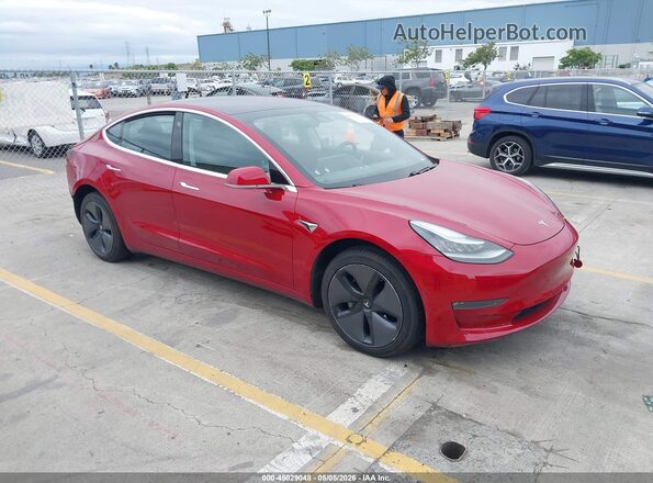 5YJ3E1EB7JF085002 2018 TESLA MODEL 3 Красный Передняя правая четверть
