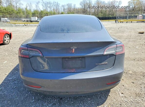 5YJ3E1EB7LF790322 2020 TESLA MODEL Gray Vista trasera