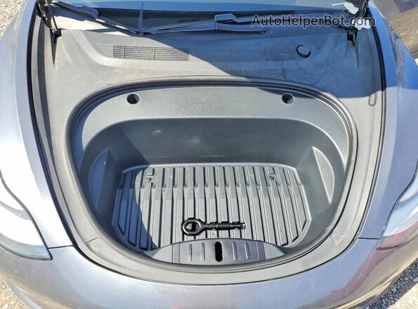 5YJ3E1EB7LF790322 2020 TESLA MODEL Gray Vista interior trasera