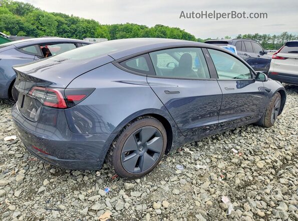 5YJ3E1EB7MF836782 2021 TESLA MODEL Серый Задняя правая четверть