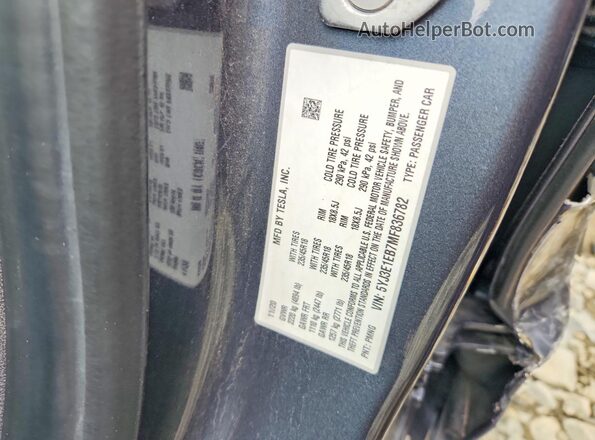 5YJ3E1EB7MF836782 2021 TESLA MODEL Серый Вид подкапотного пространства