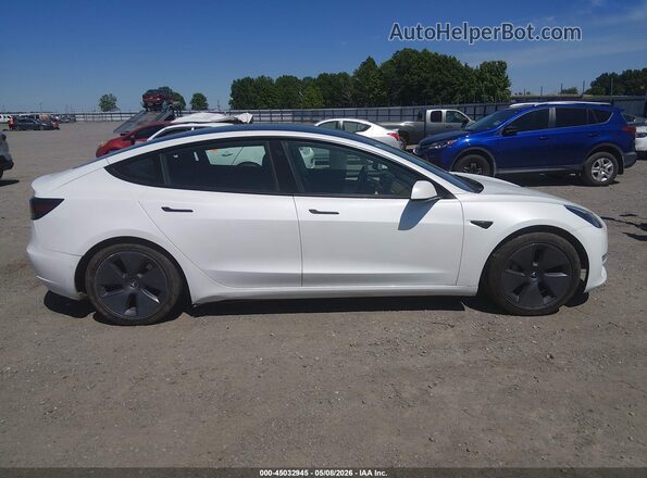 5YJ3E1EB7NF286498 2022 TESLA MODEL 3 White Vista del cuadro de instrumentos