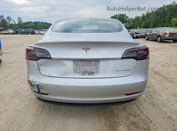 5YJ3E1EB8JF054941 2018 TESLA MODEL Серебряный Вид сзади