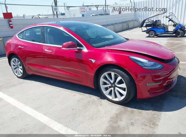 5YJ3E1EB8KF389862 2019 TESLA MODEL 3 Red Առջևի աջ