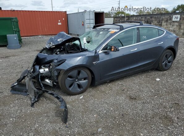 5YJ3E1EB8LF710879 2020 TESLA MODEL Серый Передняя левая четверть