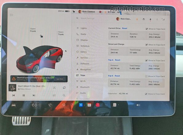 5YJ3E1EB8MF975920 2021 TESLA MODEL Red Widok zestawu wskaźników