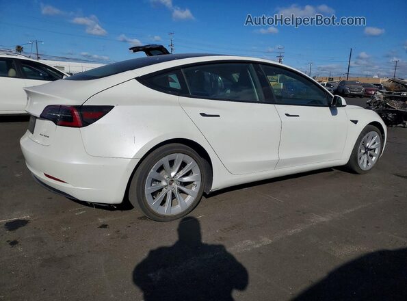 5YJ3E1EB8NF137548 2022 TESLA MODEL Белый Задняя правая четверть