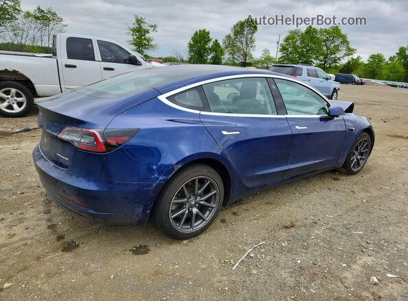 5YJ3E1EB9JF093621 2018 TESLA MODEL Синий Задняя правая четверть