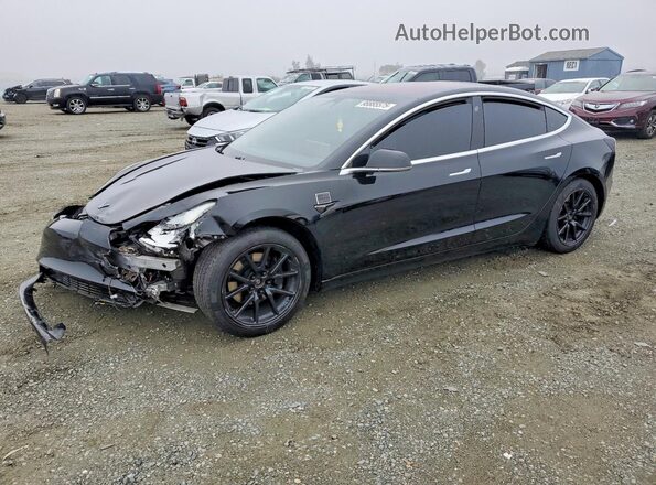 5YJ3E1EB9JF103452 2018 TESLA MODEL Черный Передняя левая четверть