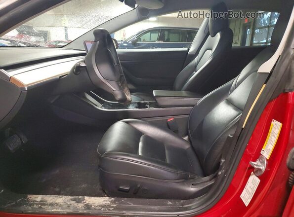5YJ3E1EB9KF413392 2019 TESLA MODEL Red Vista interior delantera