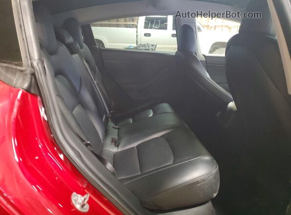 5YJ3E1EB9KF413392 2019 TESLA MODEL Red Vista de los asientos traseros