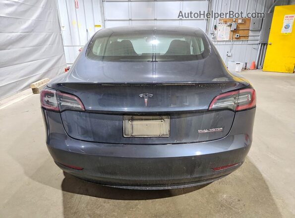 5YJ3E1EB9KF469641 2019 TESLA MODEL Синий Вид сзади