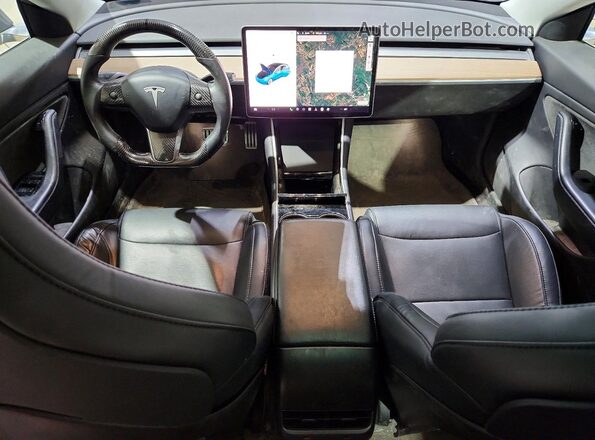 5YJ3E1EB9KF469641 2019 TESLA MODEL Синий Вид панели приборов