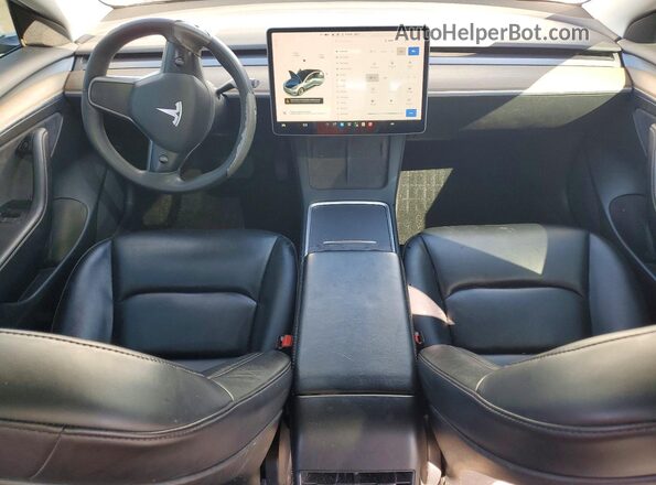 5YJ3E1EB9MF015487 2021 TESLA MODEL White Widok deski rozdzielczej