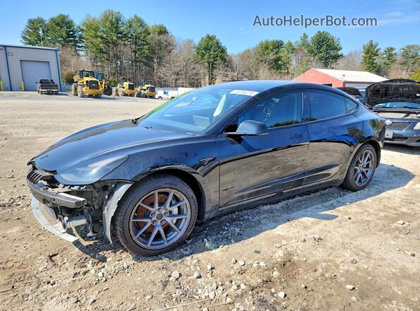 5YJ3E1EB9MF028238 2021 TESLA MODEL Черный Передняя левая четверть