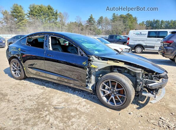 5YJ3E1EB9MF028238 2021 TESLA MODEL Черный Передняя правая четверть
