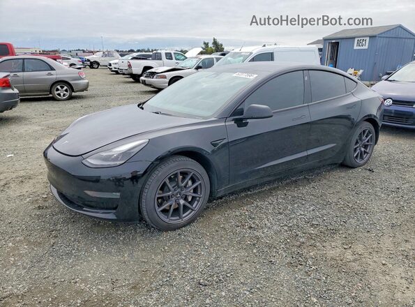5YJ3E1EB9MF072286 2021 TESLA MODEL Black Vista tres cuartos delantera izquierda