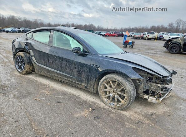 5YJ3E1EB9NF265149 2022 TESLA MODEL Черный Передняя правая четверть