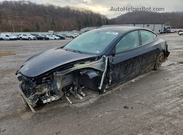 5YJ3E1EB9NF265149 2022 TESLA MODEL Черный Передняя левая четверть