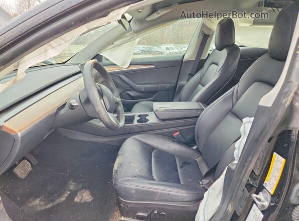5YJ3E1EB9NF265149 2022 TESLA MODEL Черный Вид салона спереди