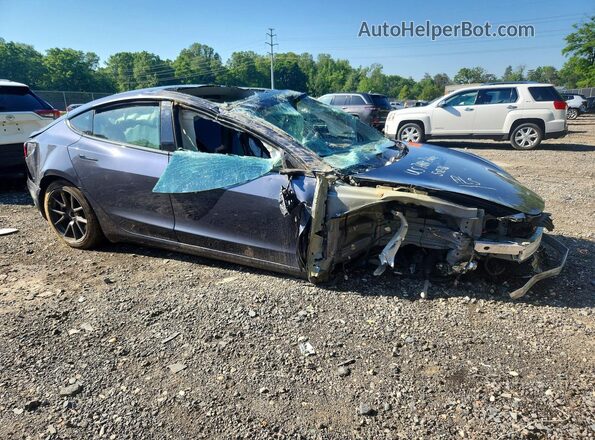 5YJ3E1EB9NF334468 2022 TESLA MODEL Gray Przód prawy