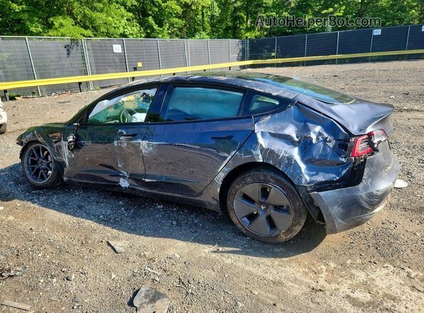 5YJ3E1EB9NF334468 2022 TESLA MODEL Gray Tył lewy