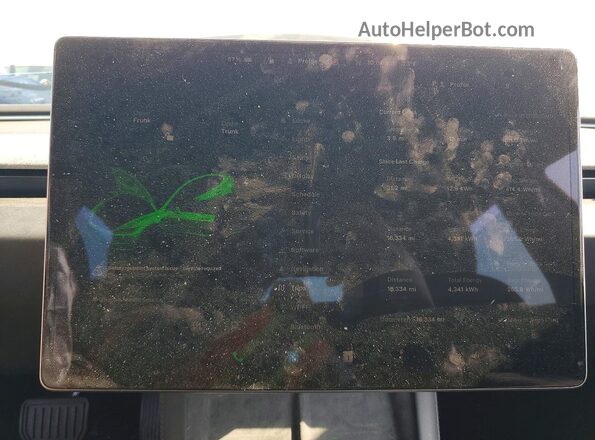 5YJ3E1EB9RF734262 2024 TESLA MODEL Белый Вид щитка приборов